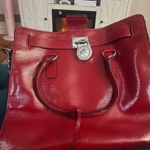 Michael Kors red shoulder bag
